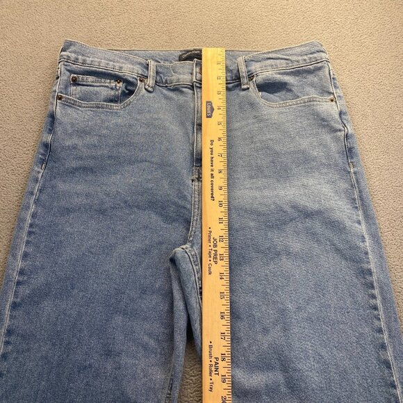 Calvin Klein Jeans Women Size 14 Blue Denim Cotton Straight Leg Workwear Stretch - Picture 5 of 10